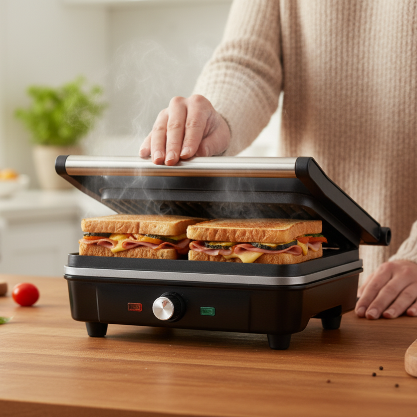 شخص يستخدم شواية البانيني