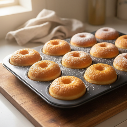 Donut Pan with Fresh Donuts