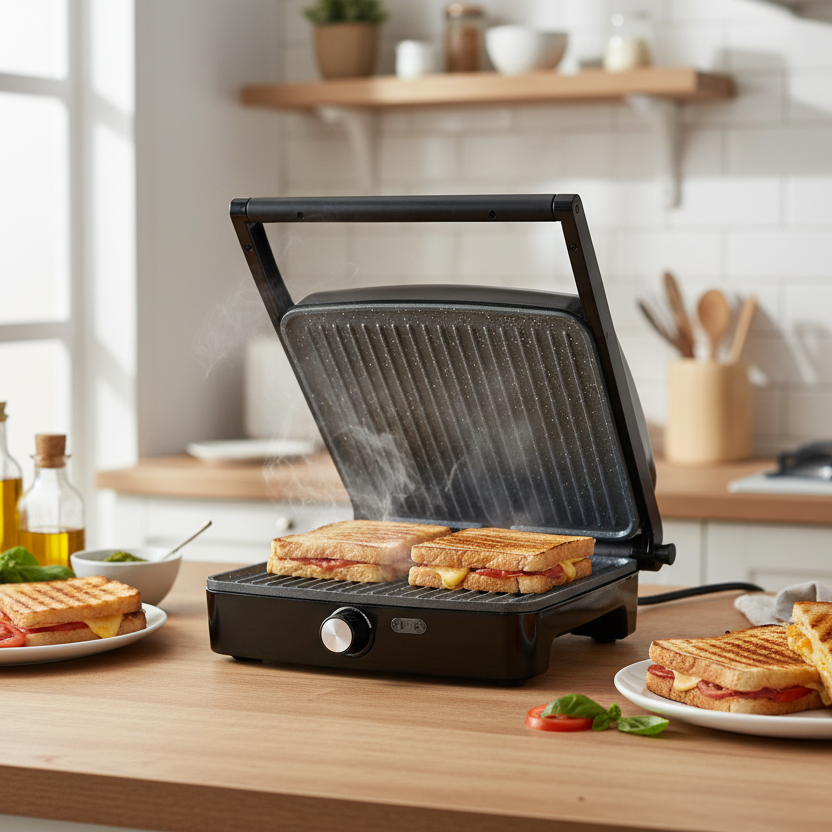 Elite Panini Grill in Use