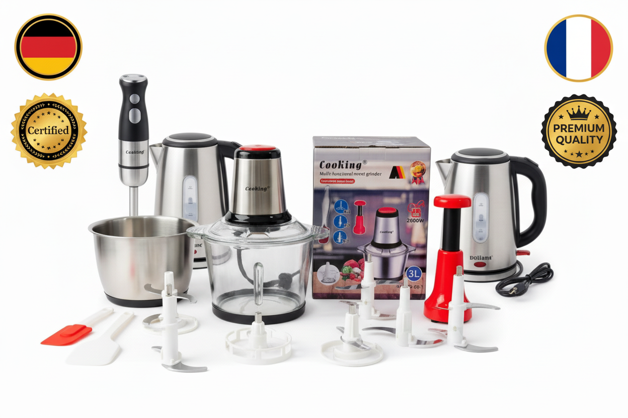 Premium products with German and French quality badges