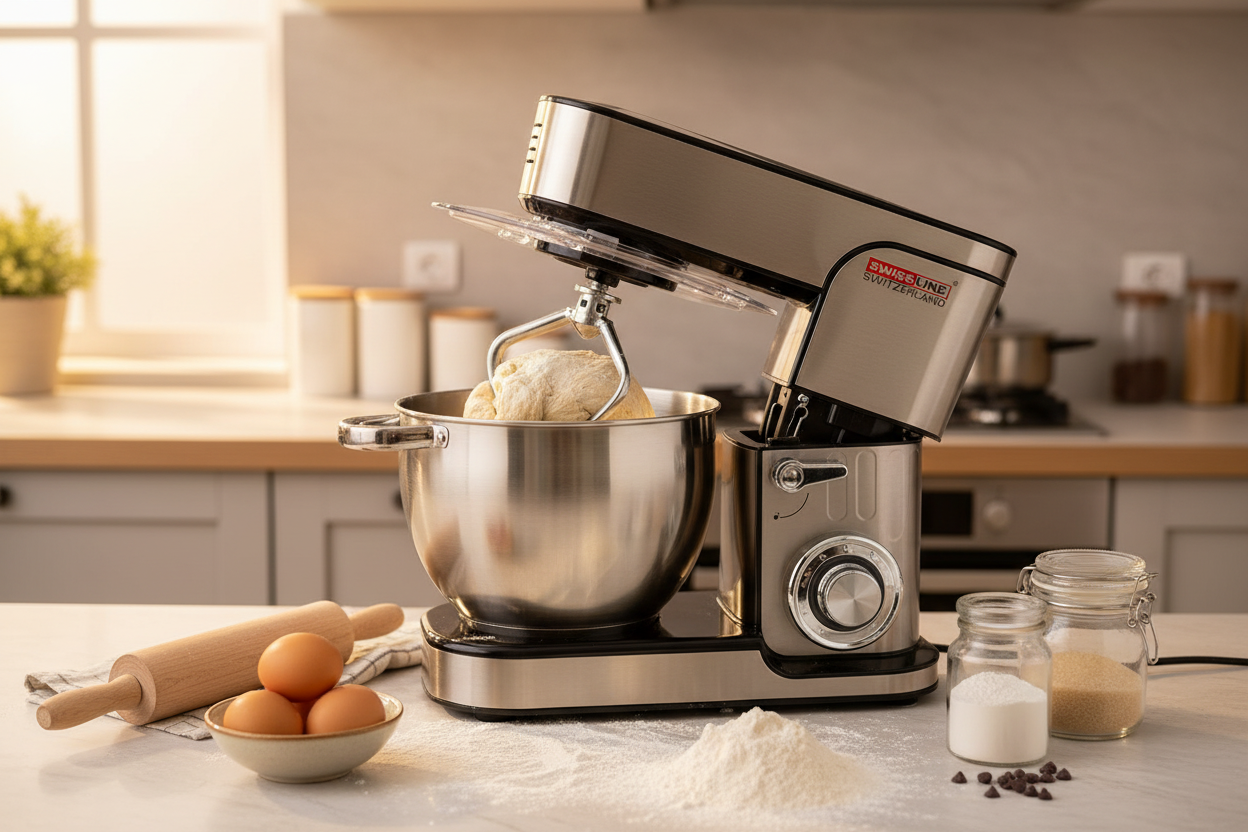 Swiss Line Mixer In Use With Flour